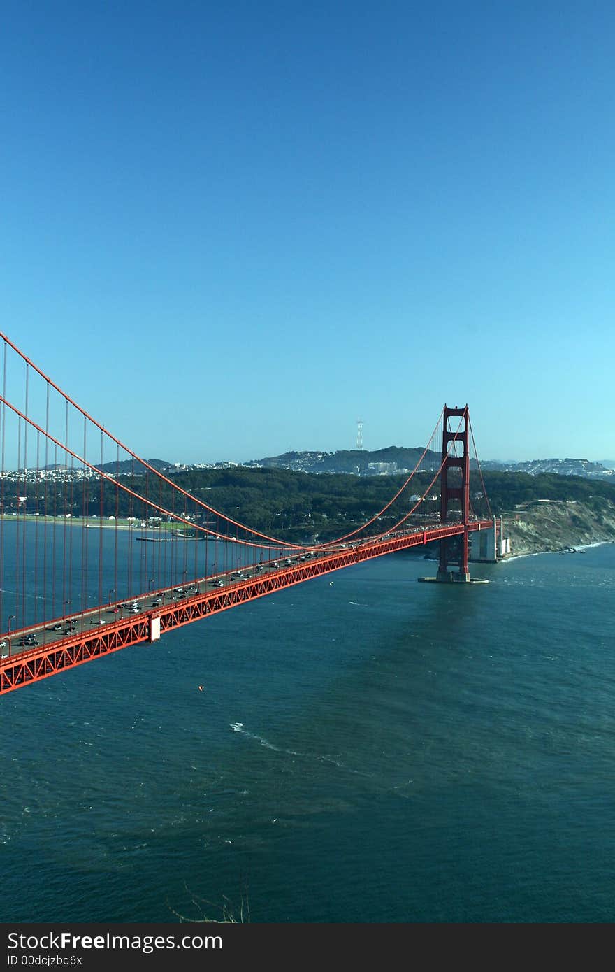 Aerial shot of the Golden Gate Bridge