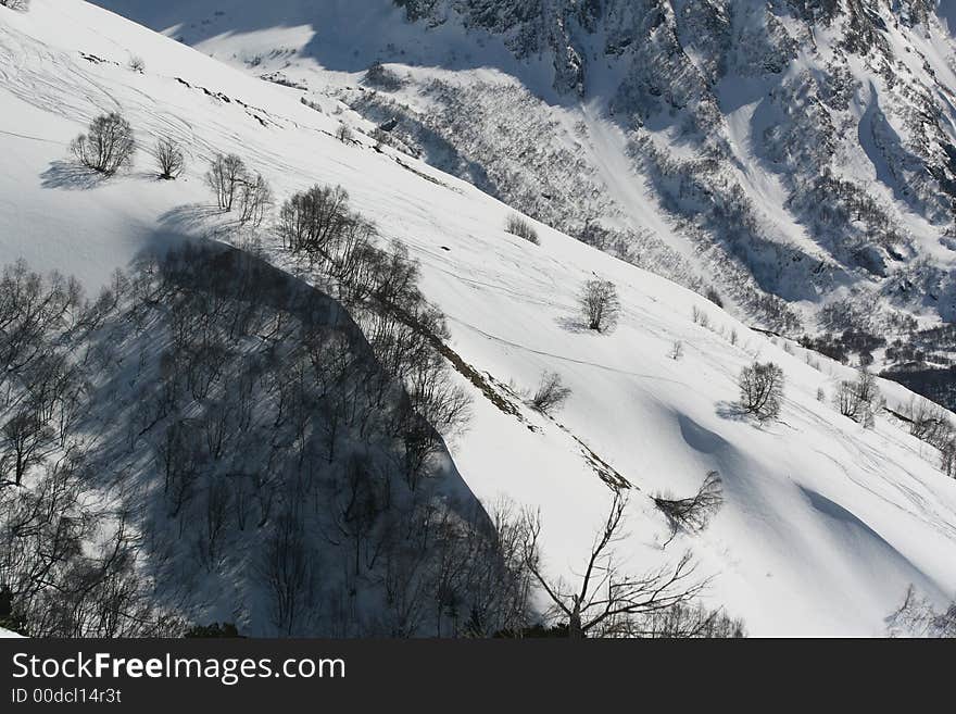 Mountainside in Northern Caucasia, Russia