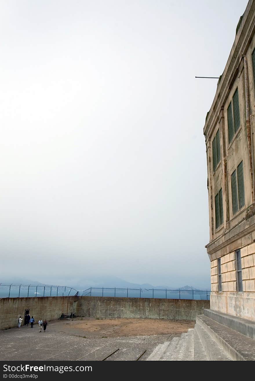 Exercise yard at Alcatraz