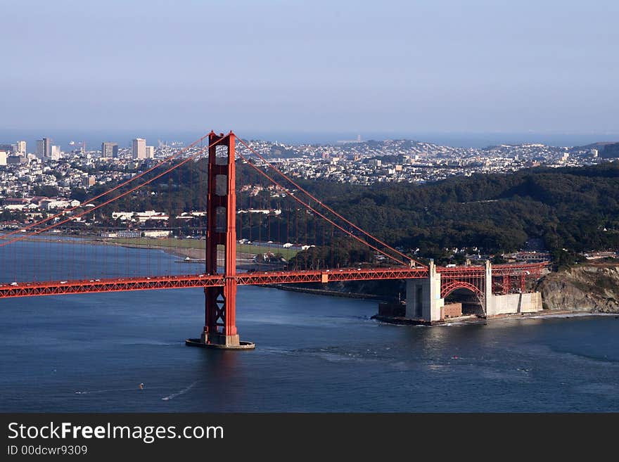 View of the Golden Gate Bridge, San Diego, San Francisco Bay