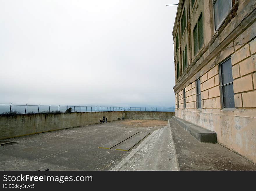 Exercise yard at Alcatraz