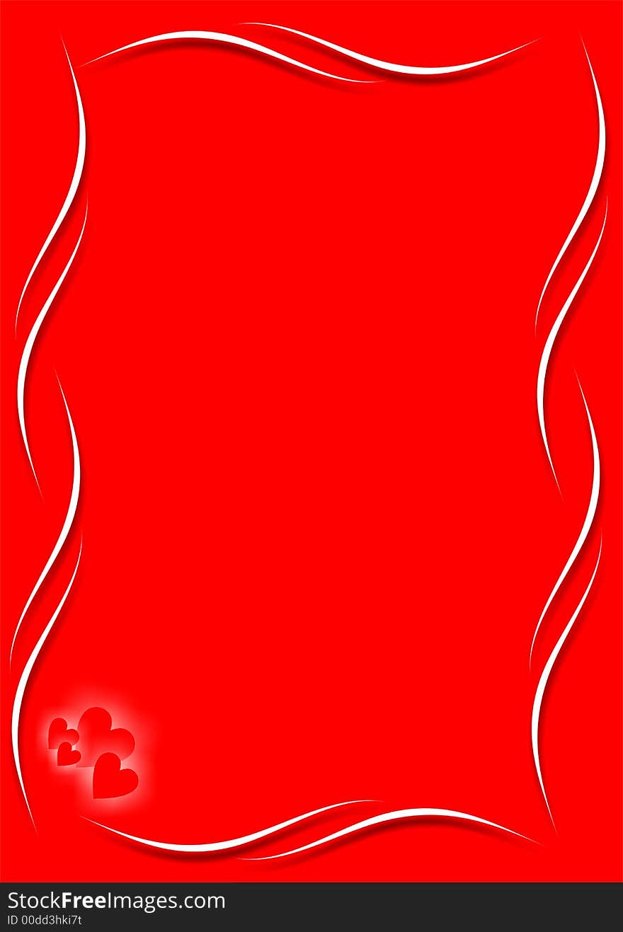 Vector illustration - red background with hearts. Vector illustration - red background with hearts