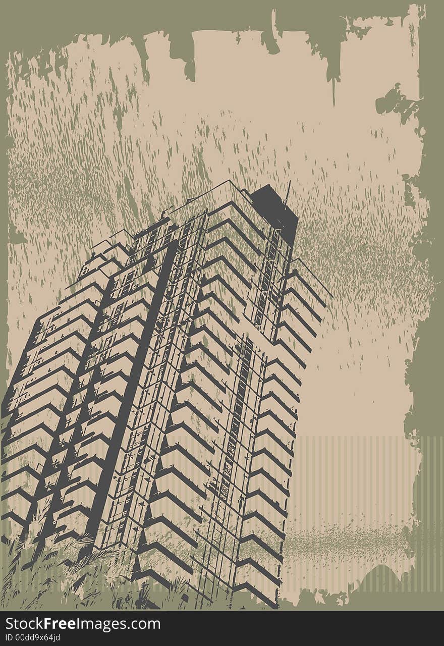 Silhouettes of grunge style buildings - additional ai and eps format available on request. Silhouettes of grunge style buildings - additional ai and eps format available on request