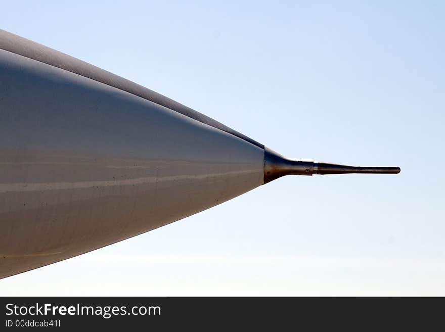 Close up of the nose of an aircraft. Close up of the nose of an aircraft