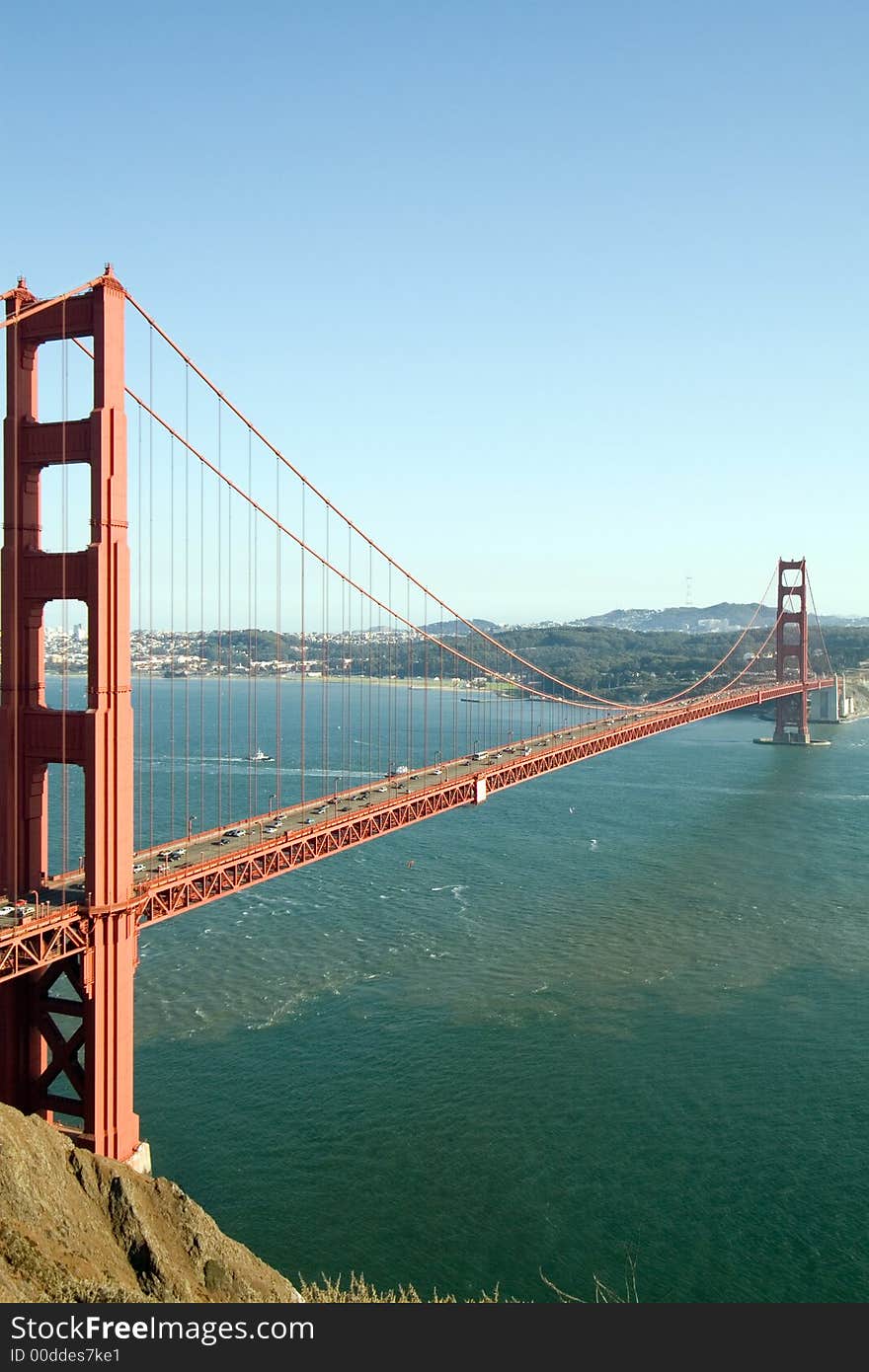 View of the Golden Gate Bridge, San Diego, San Francisco Bay