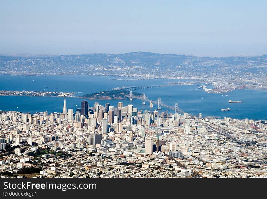 Aerial view of downtown San Francisco, California