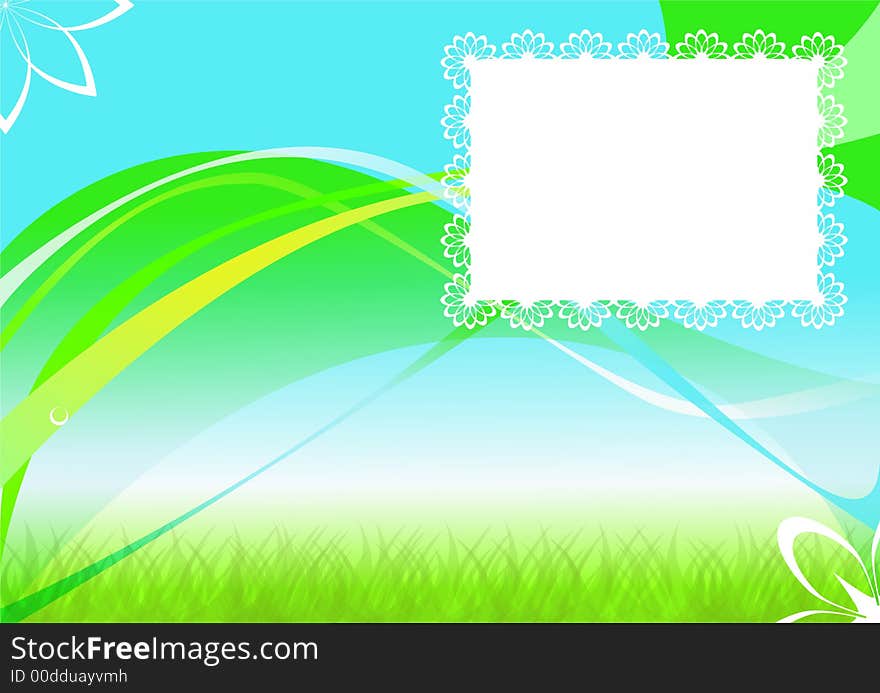 Spring, background, green, ornament, colour, postcard. Spring, background, green, ornament, colour, postcard