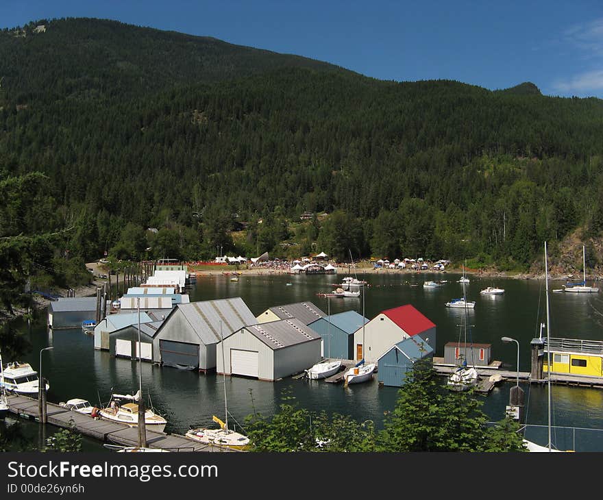 A beautiful view of Kaslo Bay and the annual Jazz festival 2006. A beautiful view of Kaslo Bay and the annual Jazz festival 2006