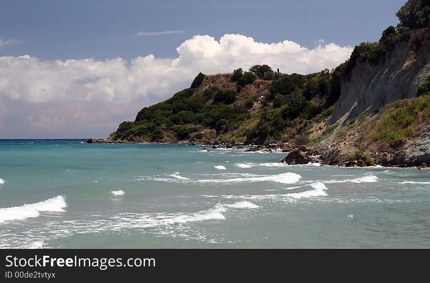 Coast in the Zakynthos island. Coast in the Zakynthos island