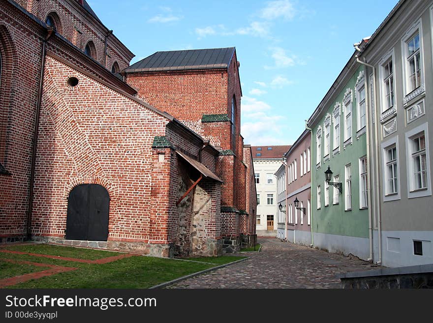 View of the old city in Tartu, Estonia. View of the old city in Tartu, Estonia