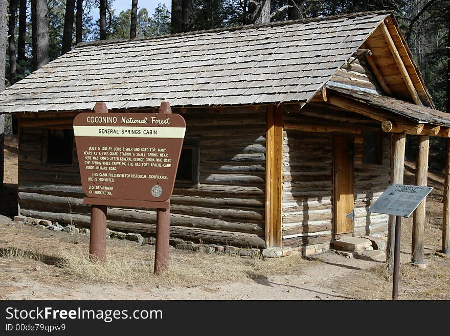 Historic general springs cabin, coconino national forest, arizona. Historic general springs cabin, coconino national forest, arizona