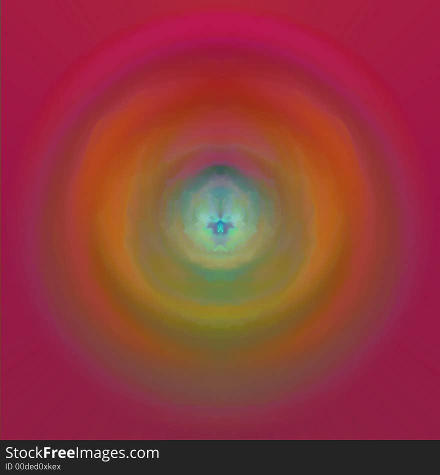 Abstract Tunnel shape in multiple colors