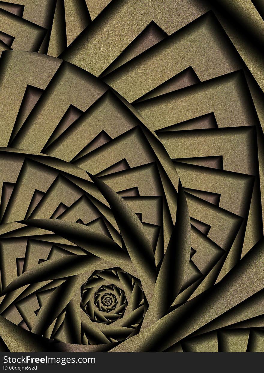 Abstract Black Spiral Design