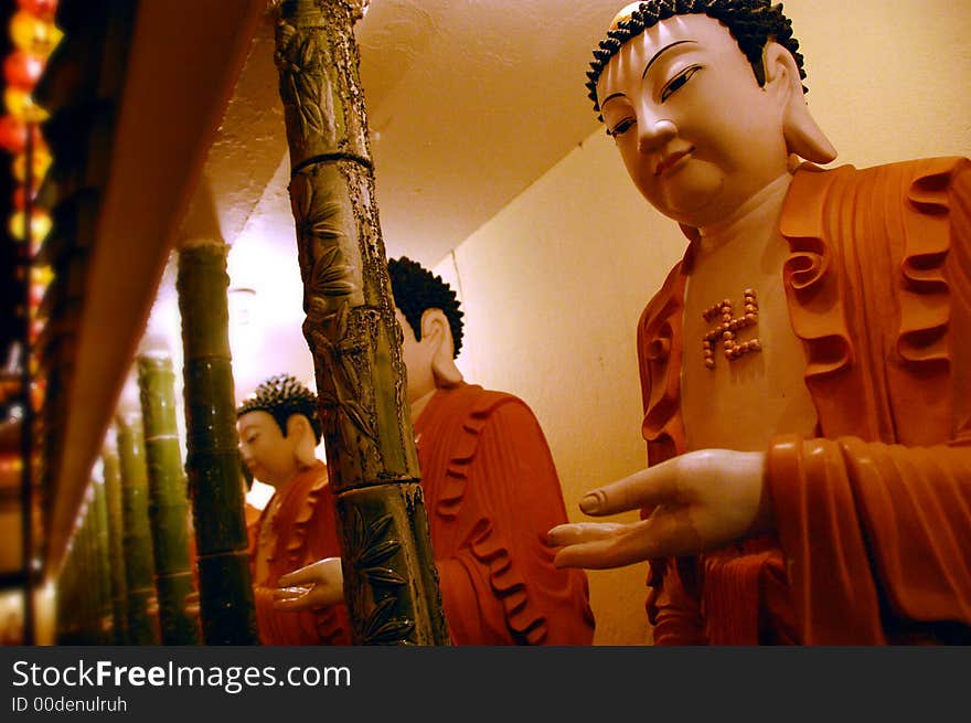 Statue of buddhas in kek lok si temple