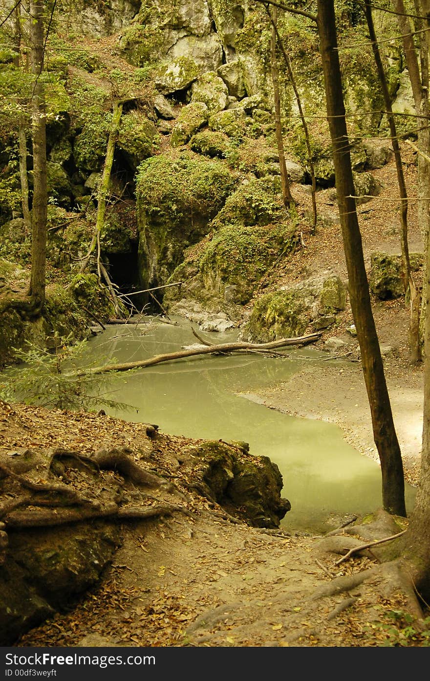 River in czech repiblic location village  jedovnice rudice moravský kras