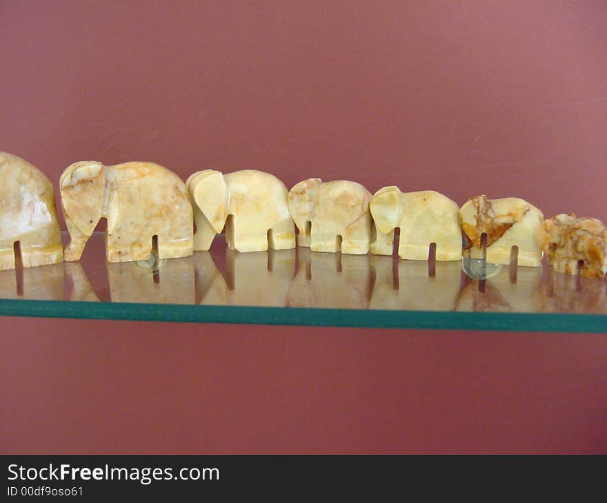 Elephan symblos made from bone. Elephan symblos made from bone