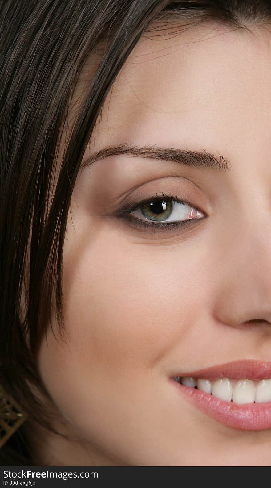 Young beautiful woman portrait close up. Young beautiful woman portrait close up