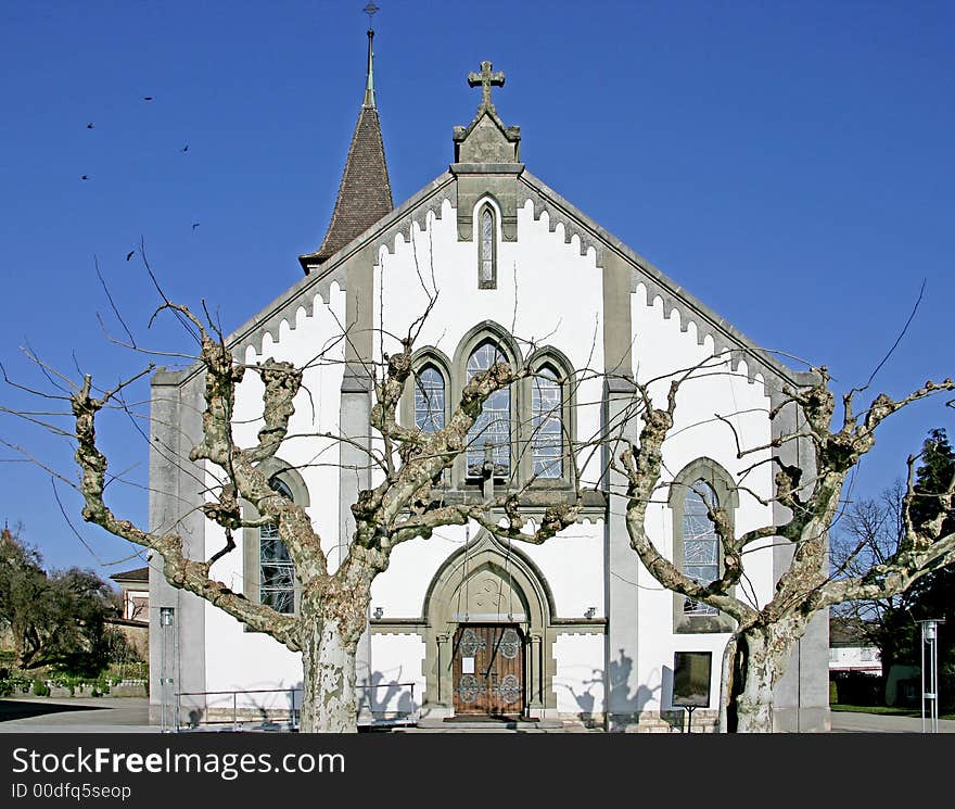 Old Church in Murten. Switzerland. Old Church in Murten. Switzerland