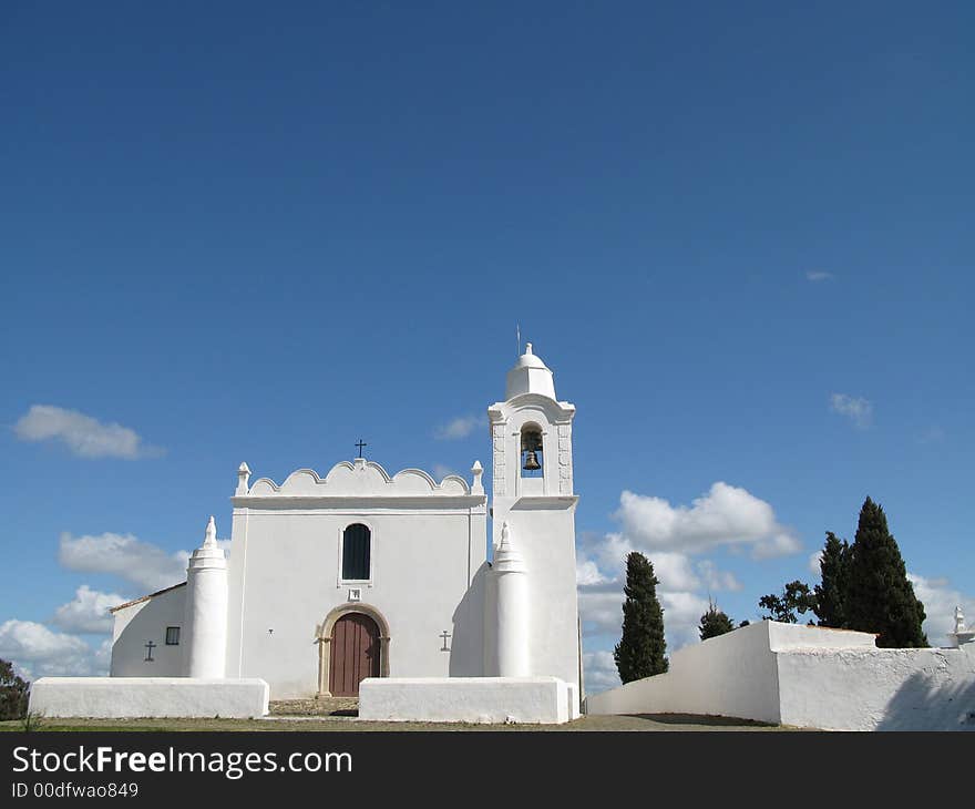 With Church in a small village of Alentejo - Portugal. With Church in a small village of Alentejo - Portugal