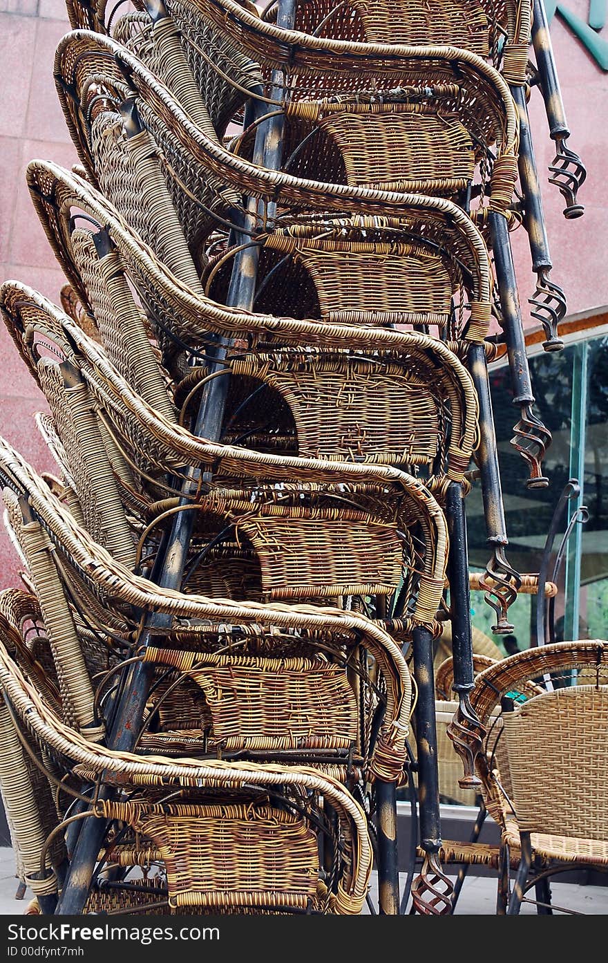 Chairs  in a garden in Sichuan,west of China. Chairs  in a garden in Sichuan,west of China