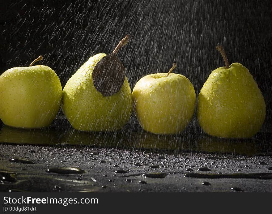 Pears In Rain