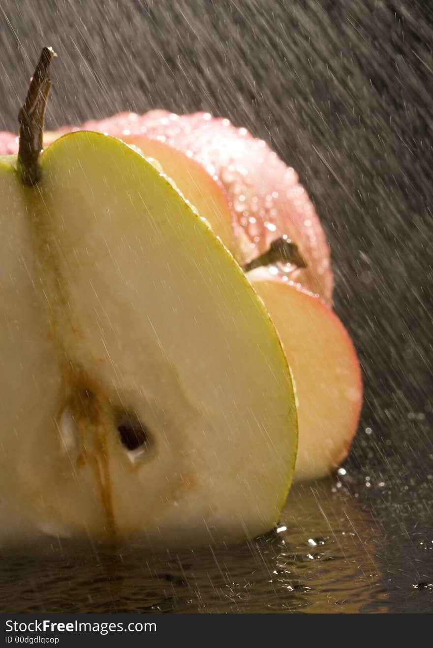 Pears in rain