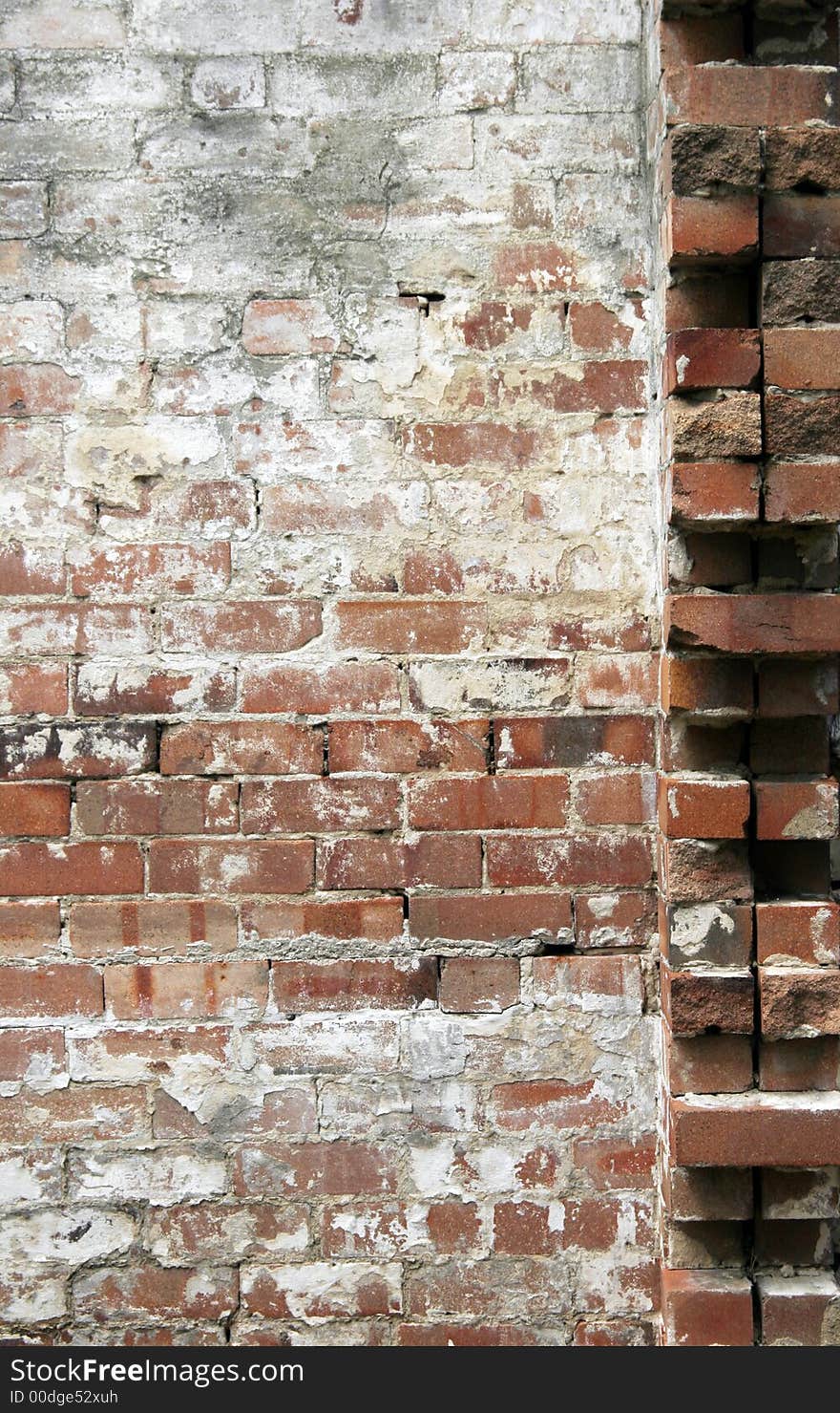 Old Red Brick Stone Wall, Textured Background. Old Red Brick Stone Wall, Textured Background