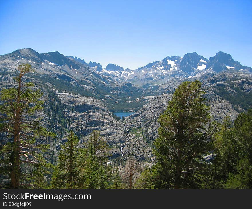 Shadow lake from high trail