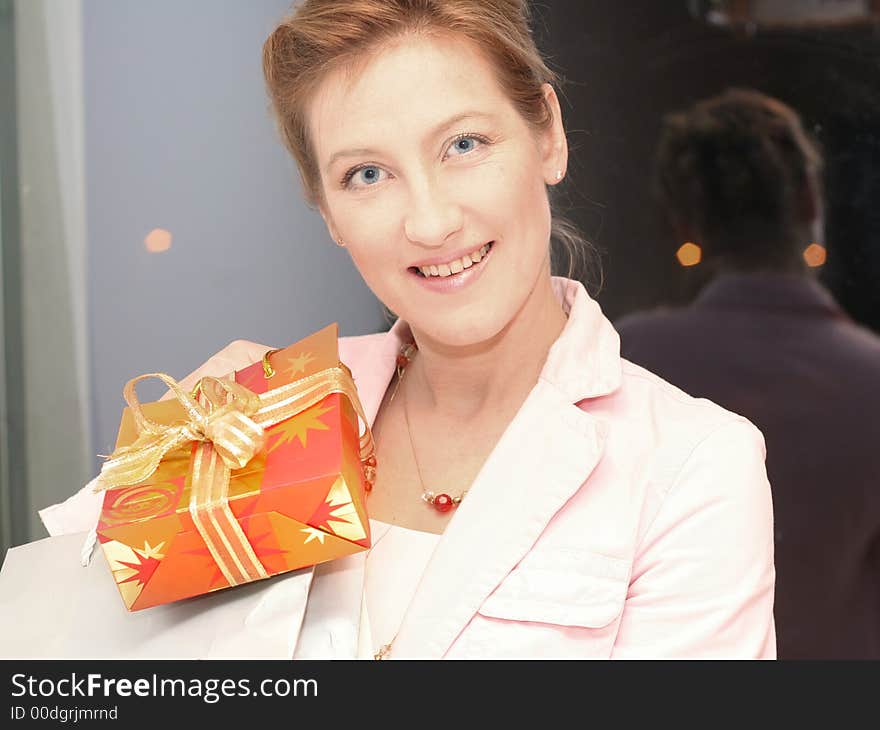 Happy Shopping Woman