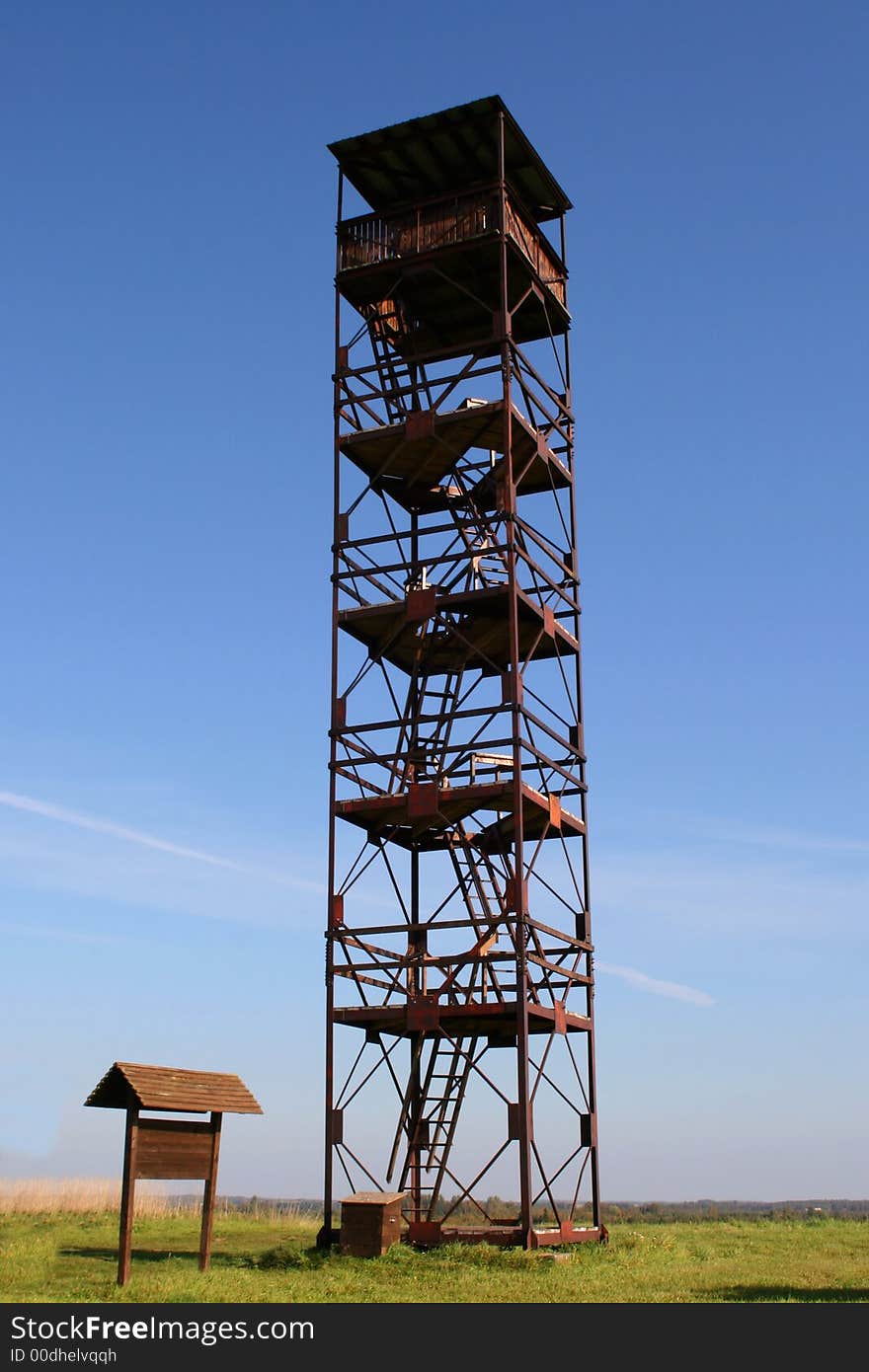 High survey tower in reserve in Estonia