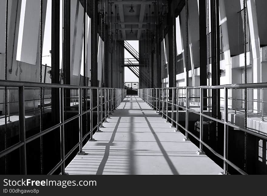 The sluice at Lauwersoog, Groningen, The Netherlands.