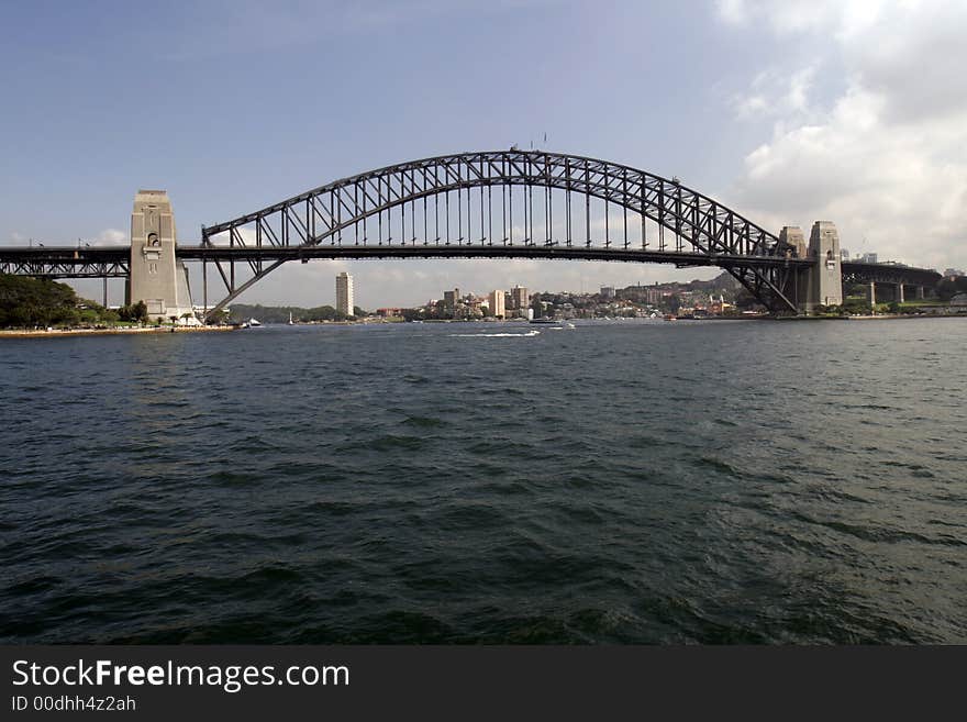 Sydney Harbour Bridge, Pacific Ocean, Clear Blue Sky, Australia