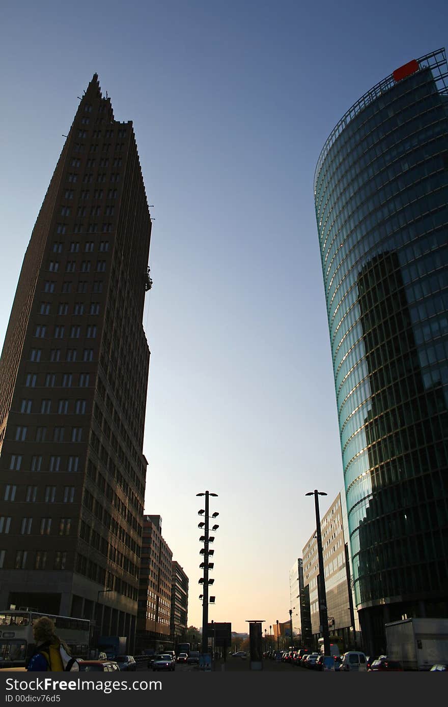 Two high standing building in berlin city centre. Two high standing building in berlin city centre