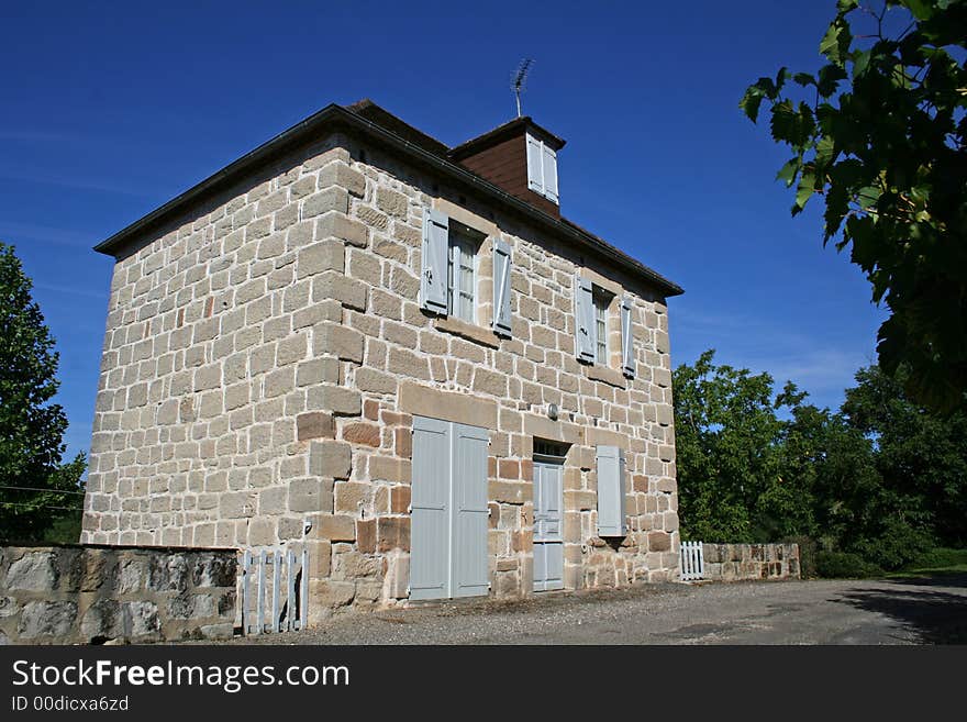 Big stone house on street