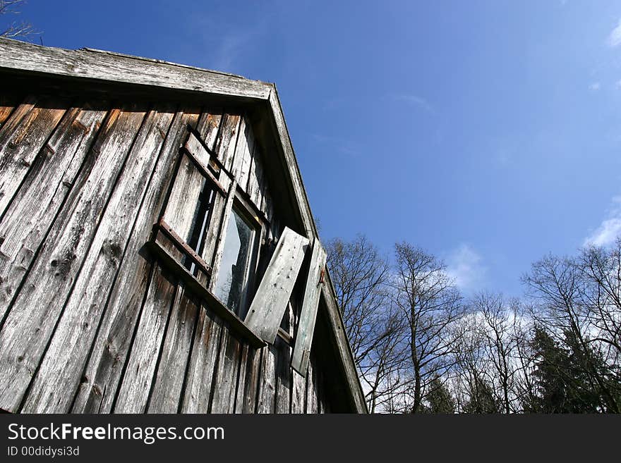 Hut and blue sky