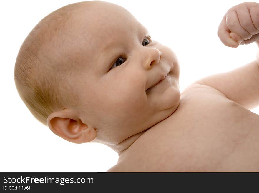 Newborn Smiling With Fist