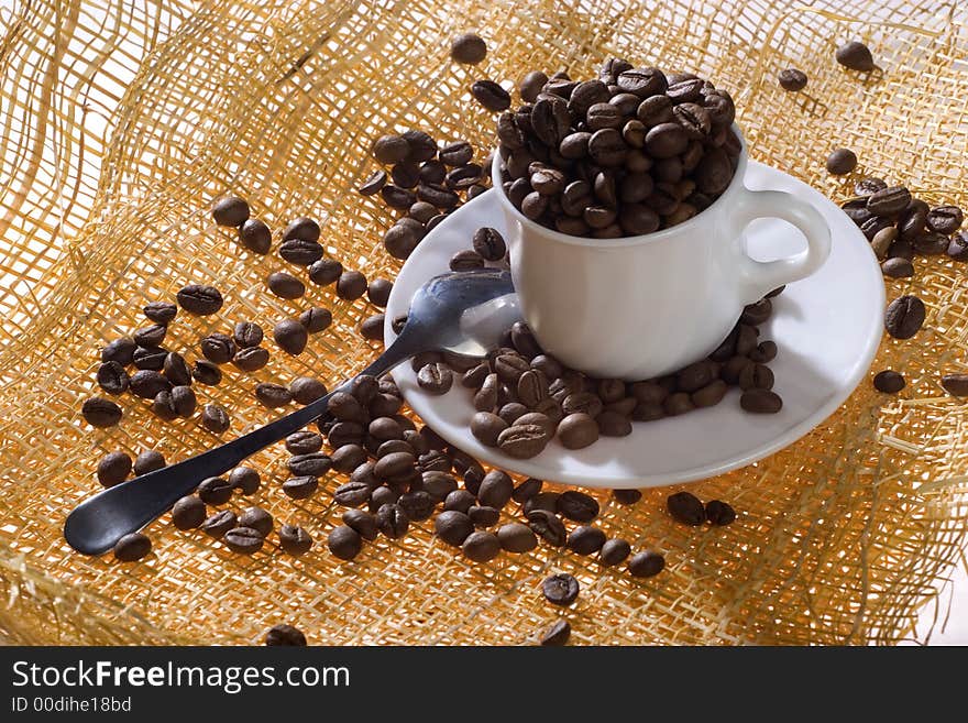 A photo of cup of coffee beans. A photo of cup of coffee beans