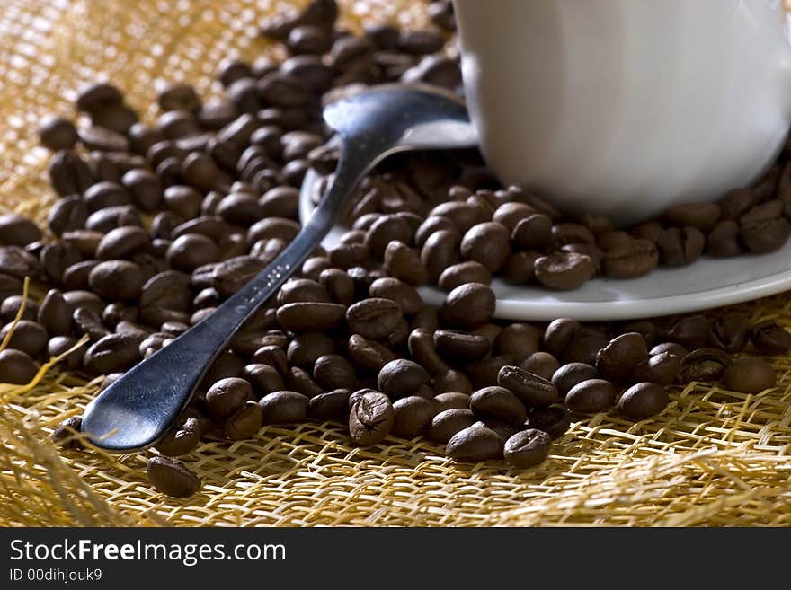 A photo of coffee beans. A photo of coffee beans