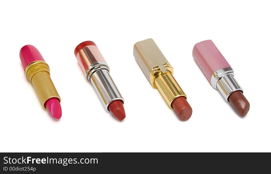 Four multicolored lipstick