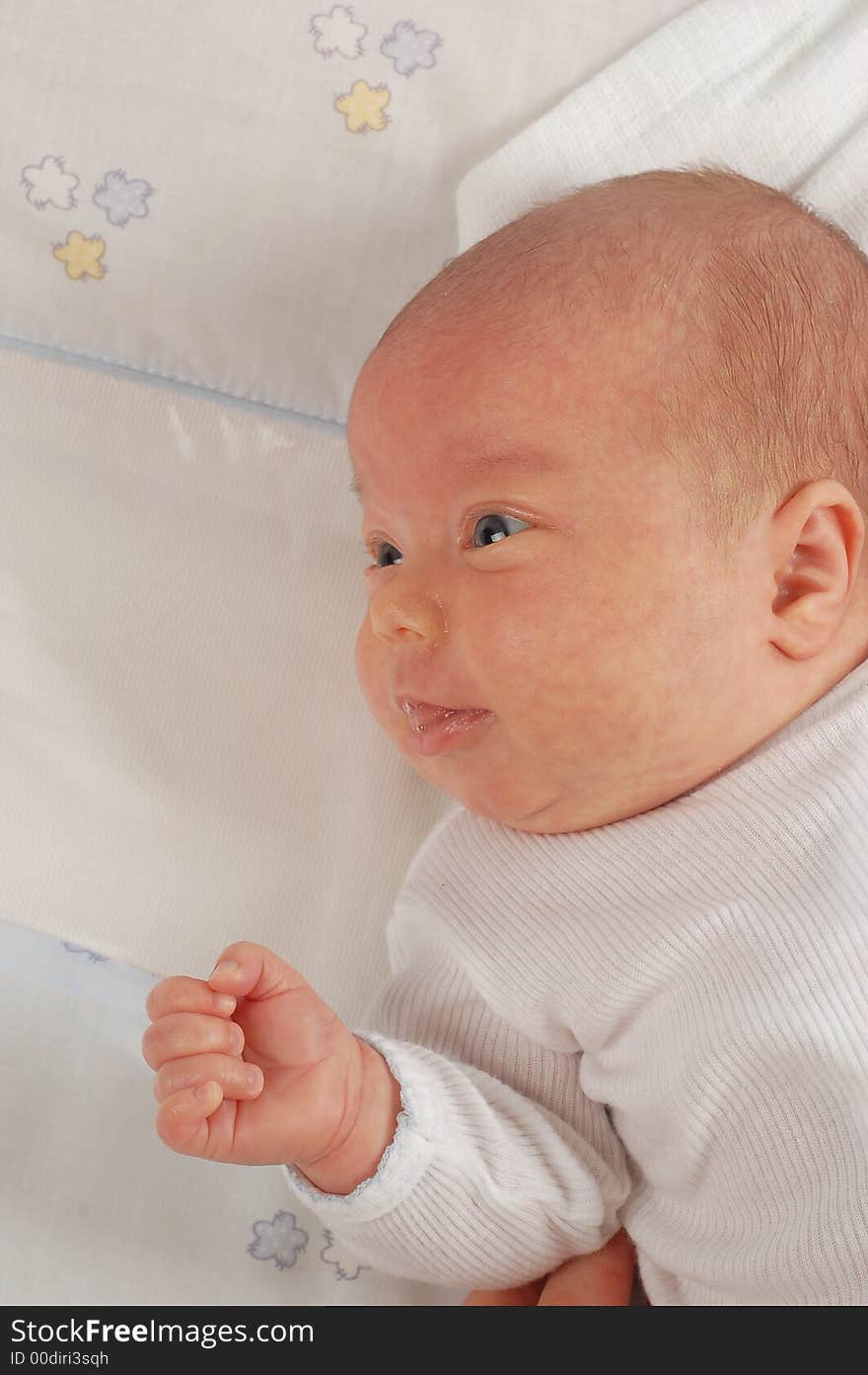 Photo of white newborn girl. Photo of white newborn girl