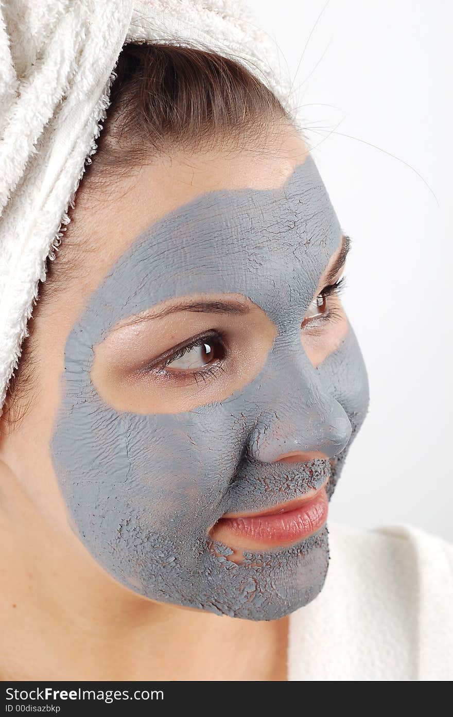 Attractive woman with facial mask. Attractive woman with facial mask