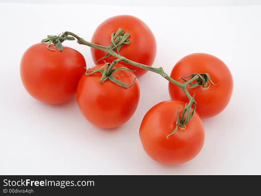 Close-up shot of 5 tomatoes