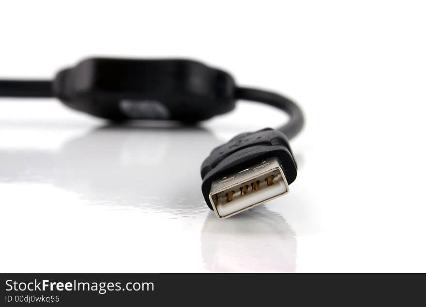 Close up of Computer Cables on a white background. Close up of Computer Cables on a white background