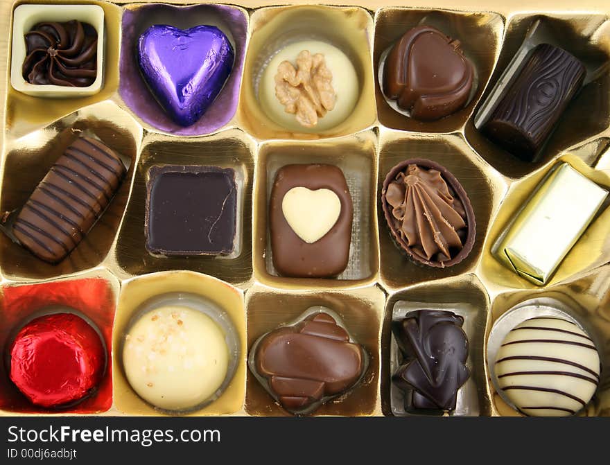 Close up of Luxury Chocolates. Close up of Luxury Chocolates