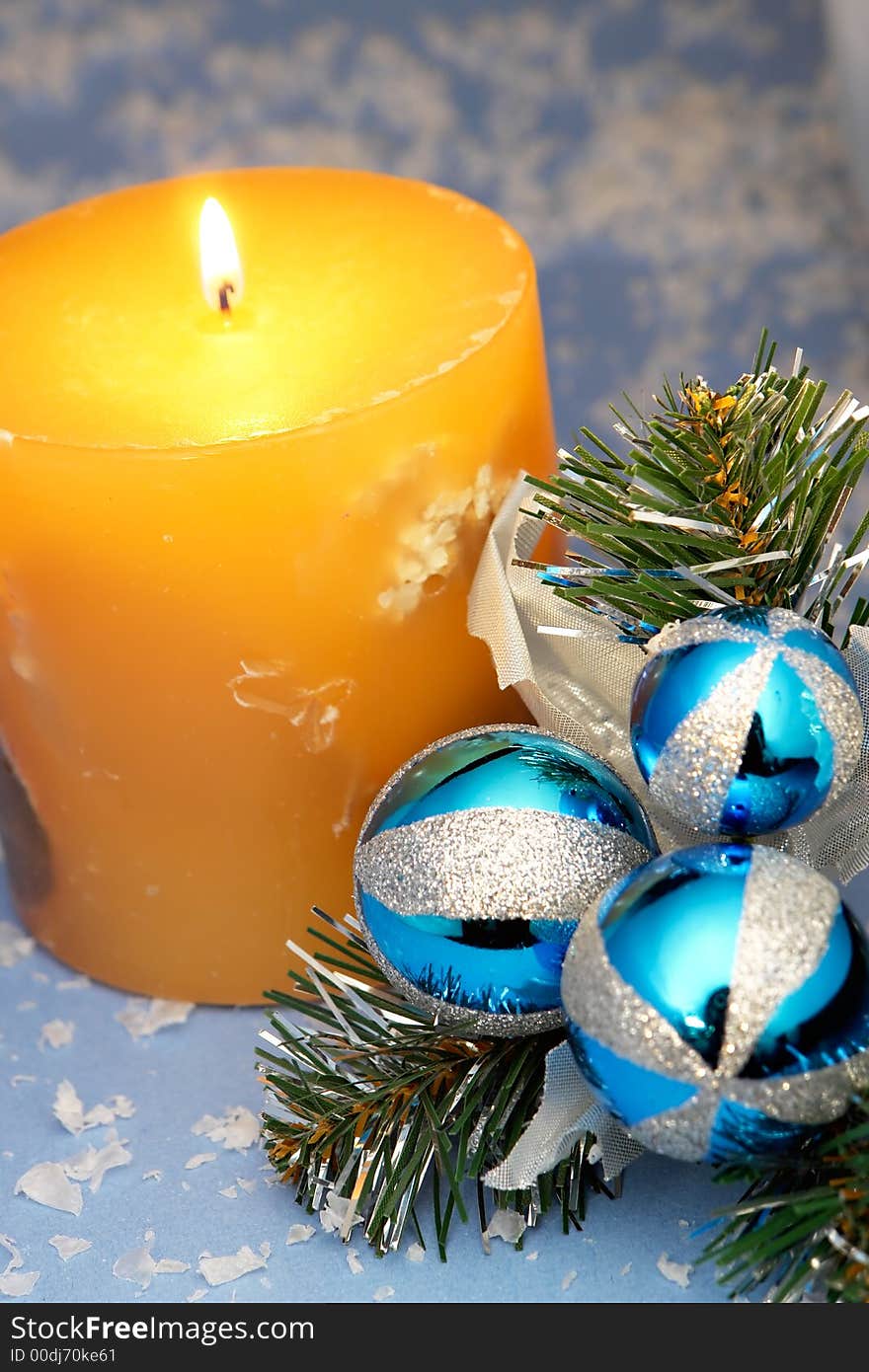 Burning Candle with christmas feeling