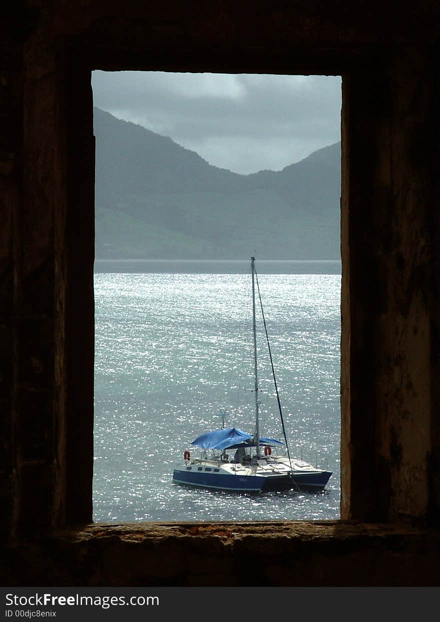 Catamaran framed