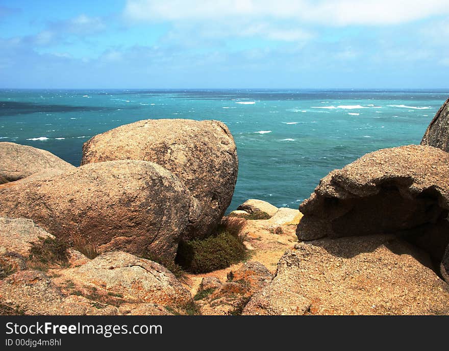 Seascape with rocks