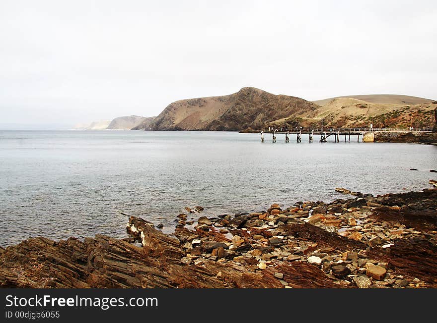 Seascape on an overcast day, Second Valley, South Australia. Seascape on an overcast day, Second Valley, South Australia