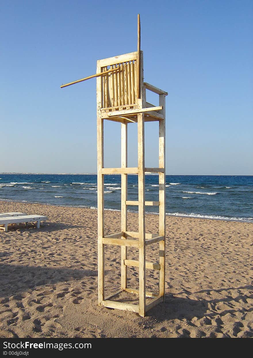 Lifeguard Chair On Beach