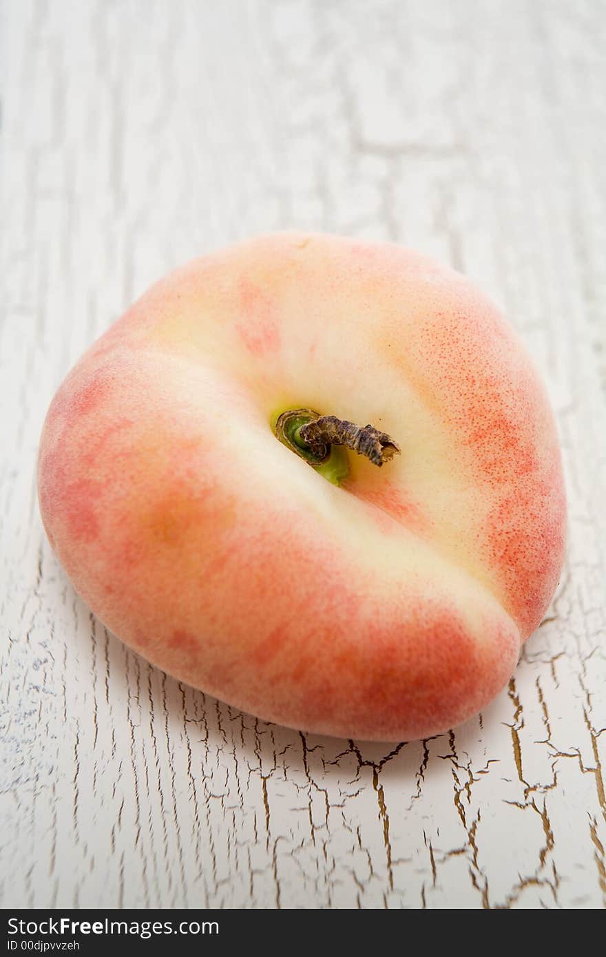 Fresh picked Dough Nut Peach. Fresh picked Dough Nut Peach